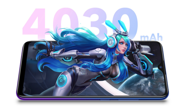vivo Y93s內置4030毫安時容量電池